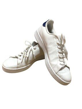 Adidas Advantage Sneakers Sz 13 Low Top Whit Leather Lace Up F36423 Mens